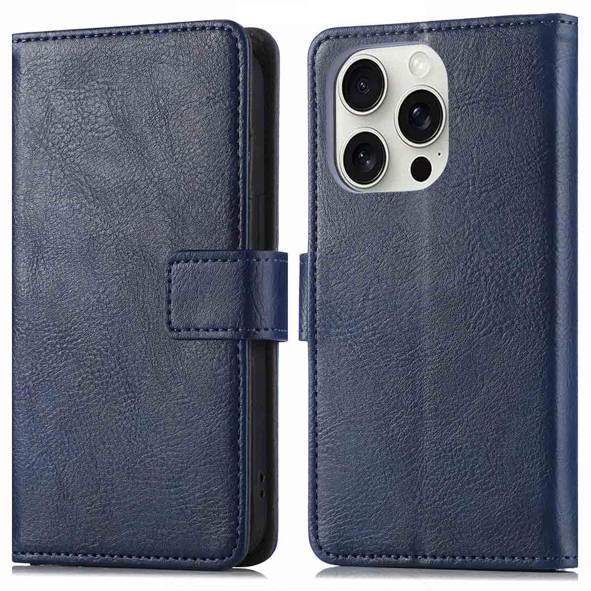 imoshion Luxe Bookcase voor de Apple iPhone 16 Pro Max - Donkerblauw