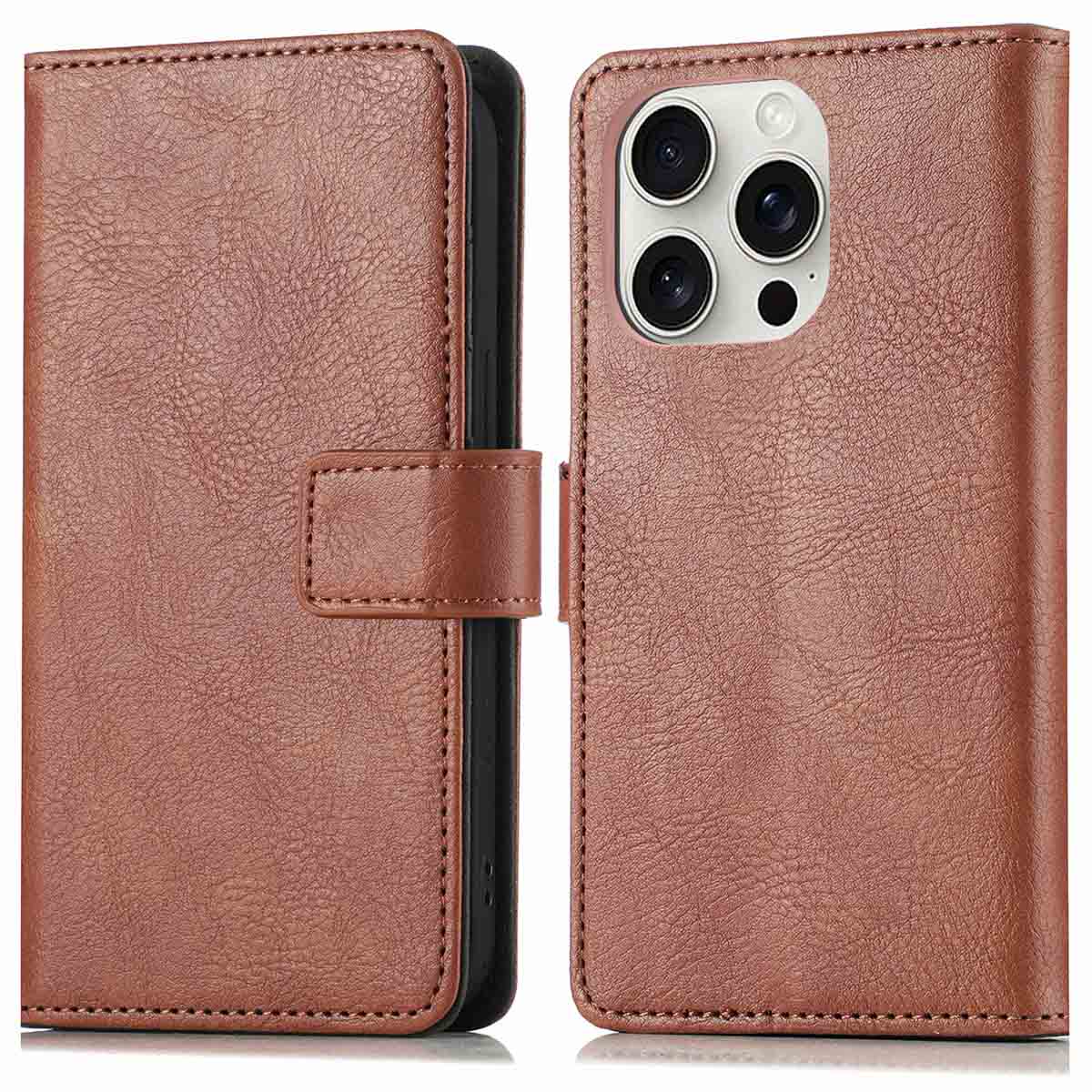 imoshion Luxe Bookcase voor de Apple iPhone 16 Pro Max - Bruin