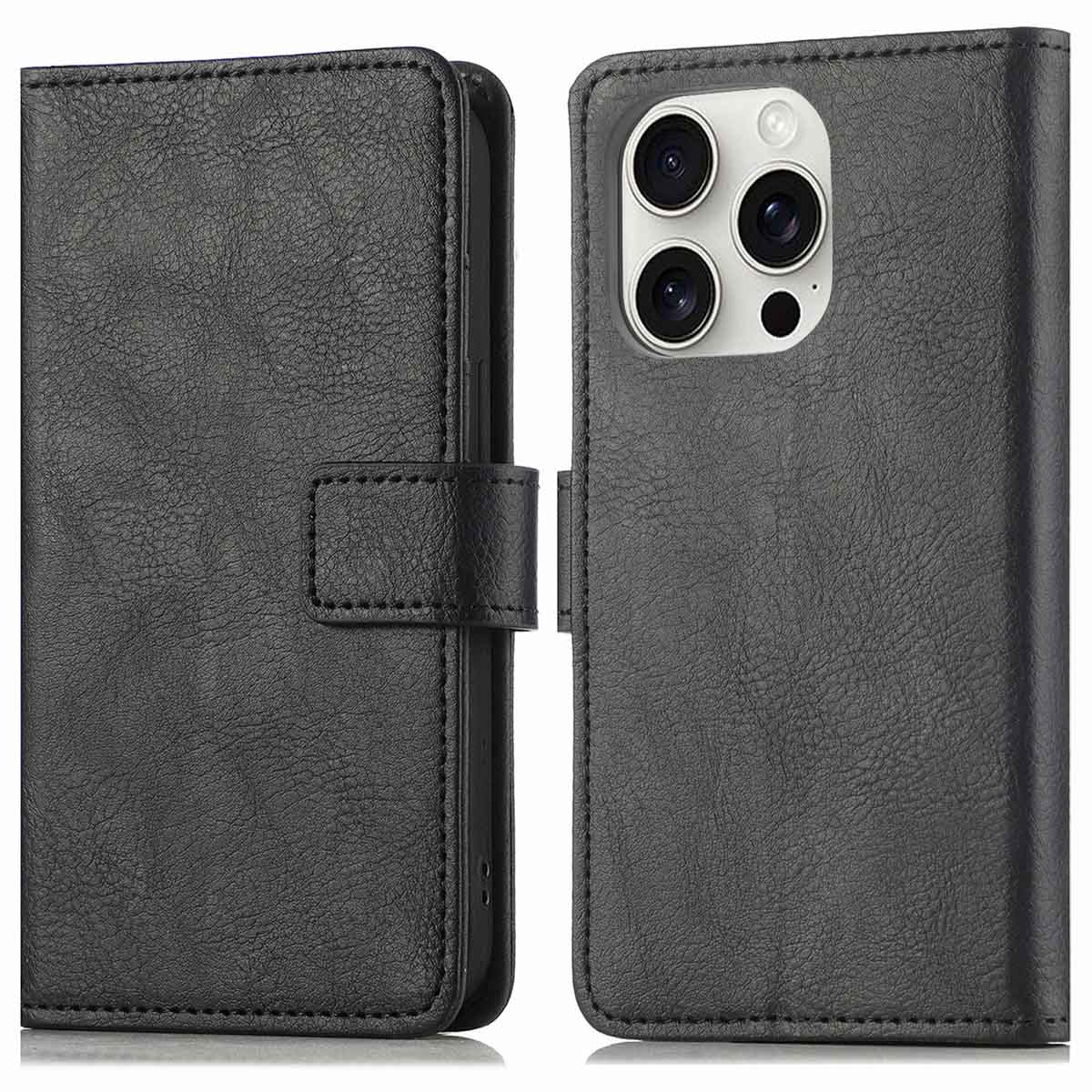 imoshion Luxe Bookcase voor de Apple iPhone 16 Pro Max - Zwart