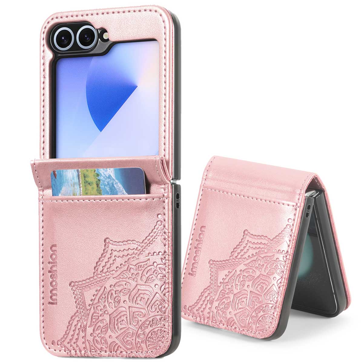 imoshion Mandala Bookcase Samsung Galaxy Z Flip 6 - Rose Doré
