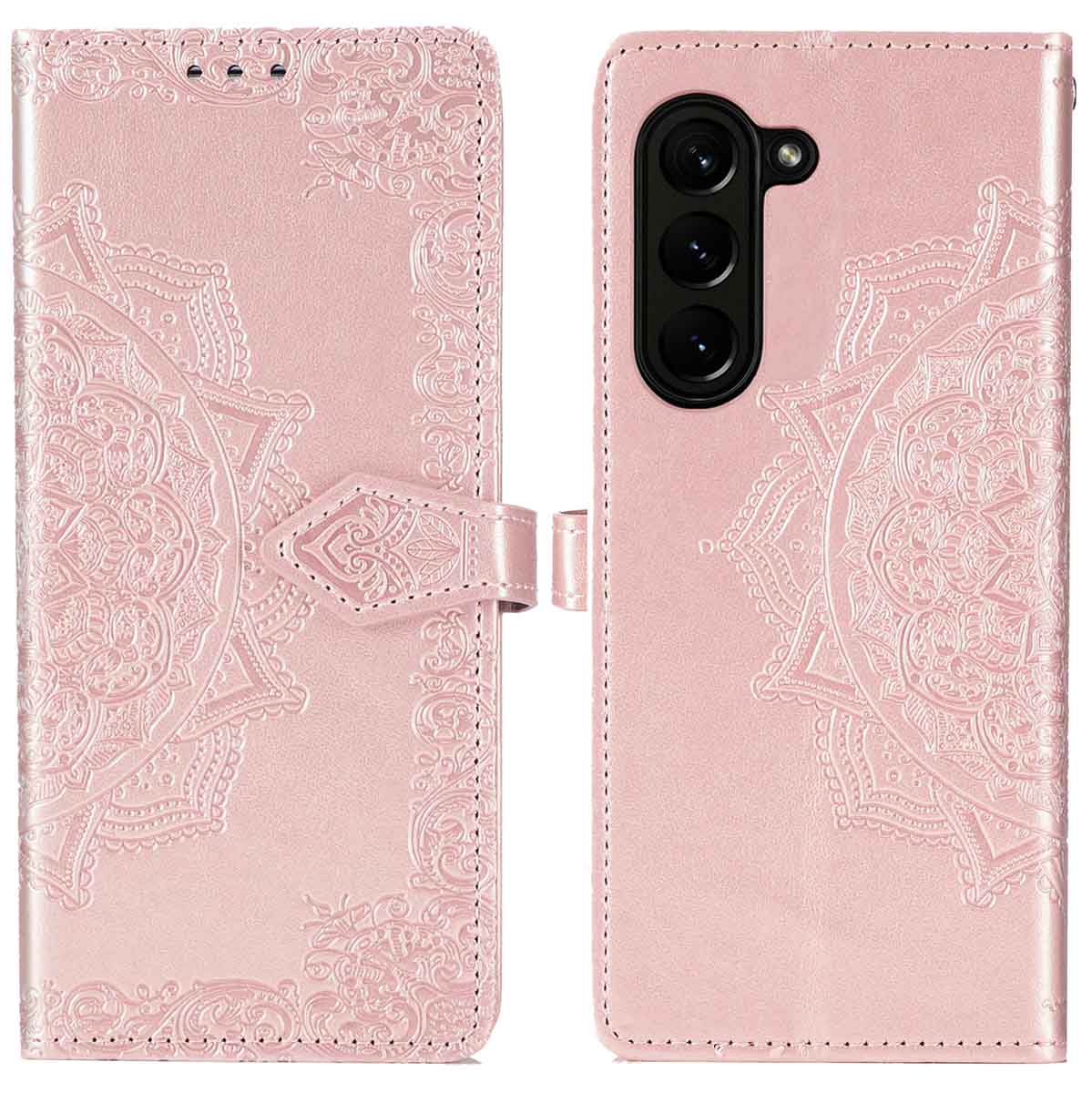 imoshion Mandala Bookcase voor de Samsung Galaxy Z Fold 6 - Rosé Goud