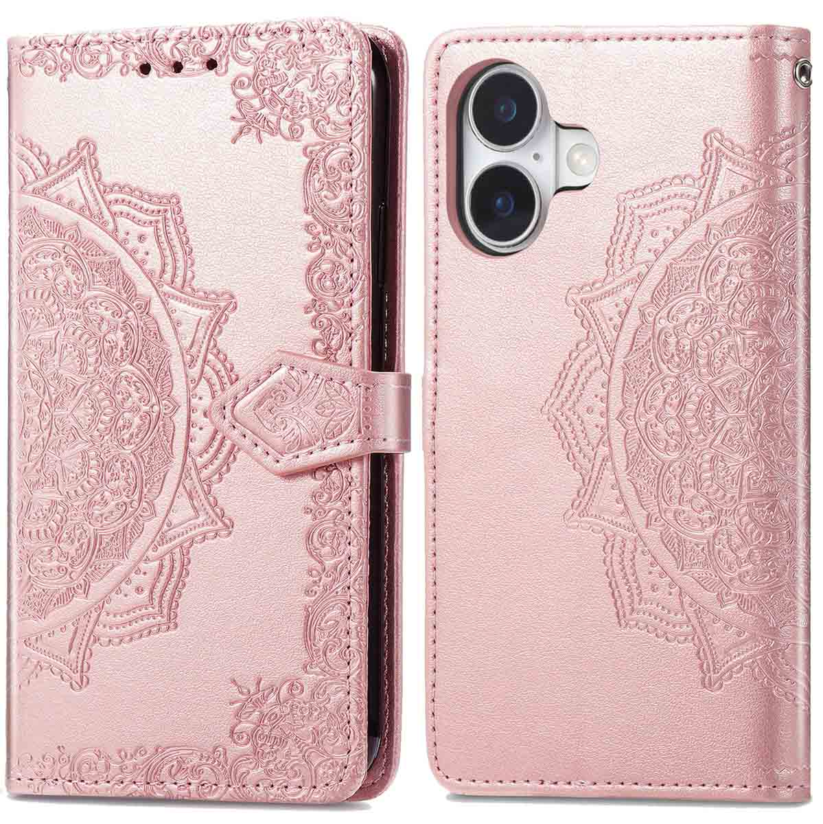 imoshion Mandala Bookcase voor de Apple iPhone 16 - Rosé Goud