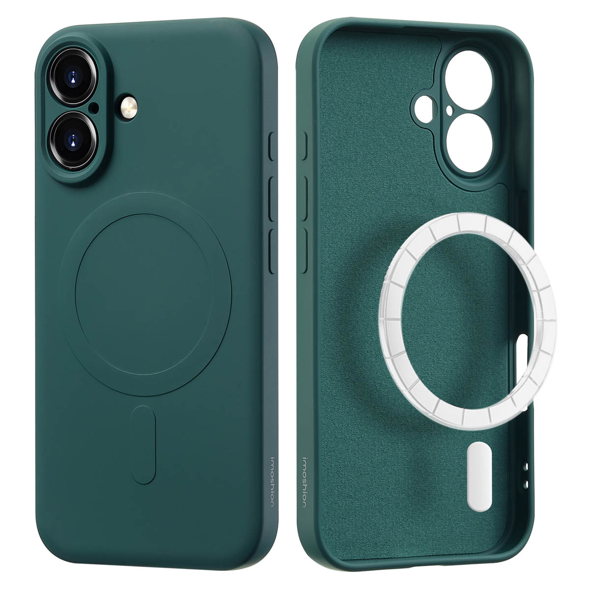 imoshion Coque Couleur avec MagSafe Apple iPhone 16 - Vert foncé