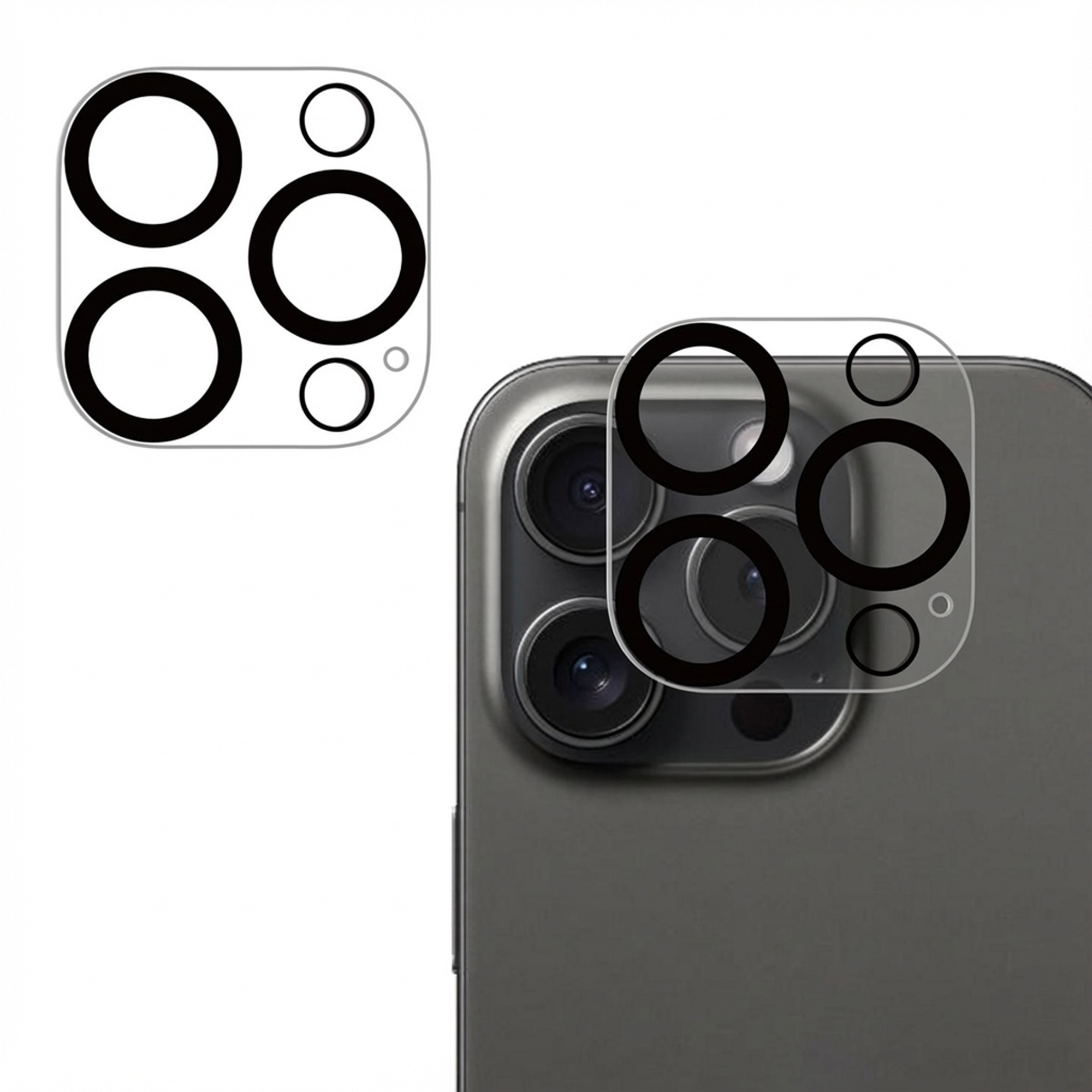 imoshion Camera Protector Glas 2 Pack voor de Apple iPhone 16 Pro / 16 Pro Max - Zwart