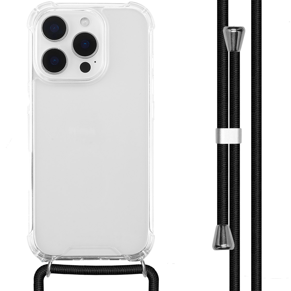 imoshion Coque arrière Transparente avec cordon Apple iPhone 16 Pro - Noir