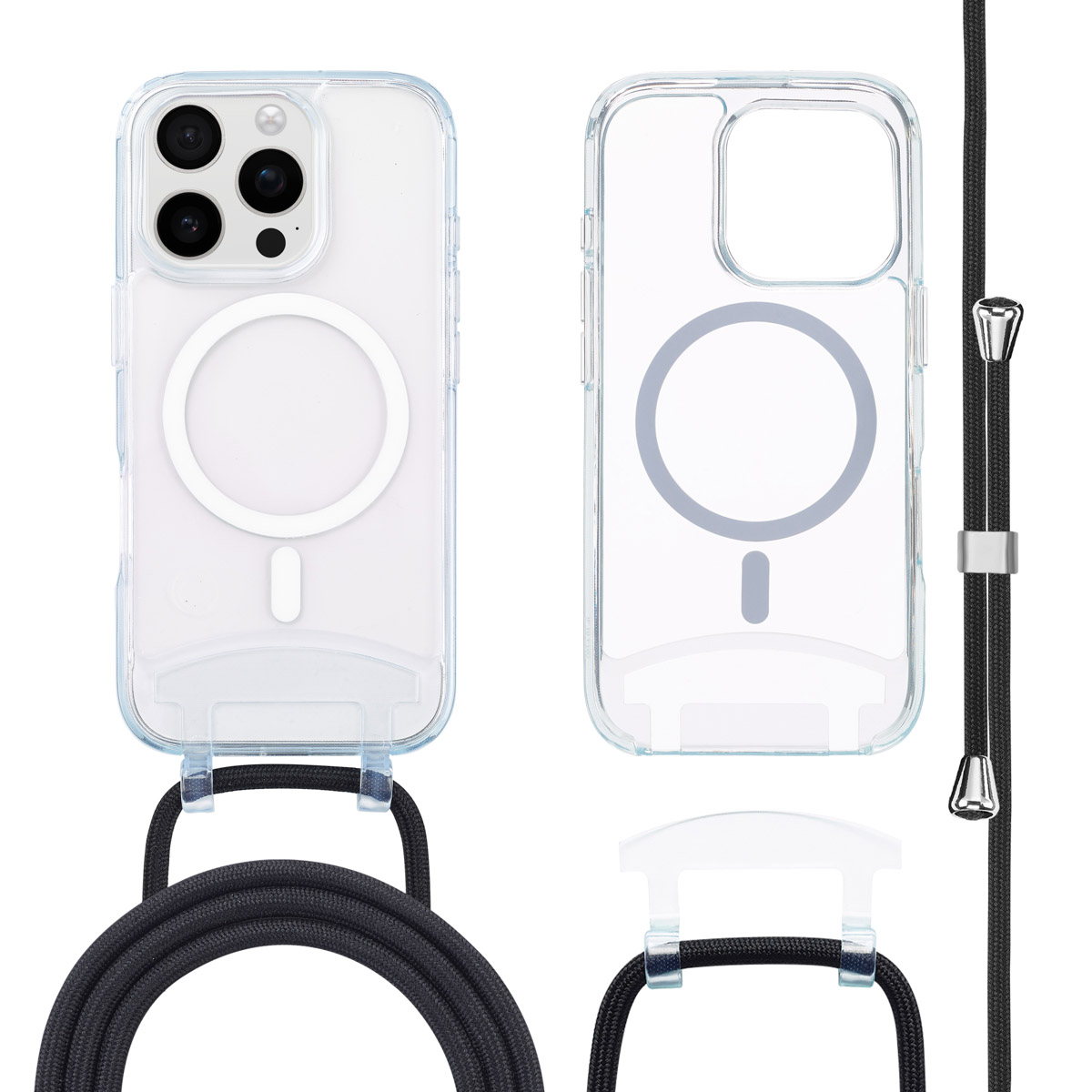 imoshion MagSafe Backcover met afneembaar koord voor de Apple iPhone 16 Pro - Transparant