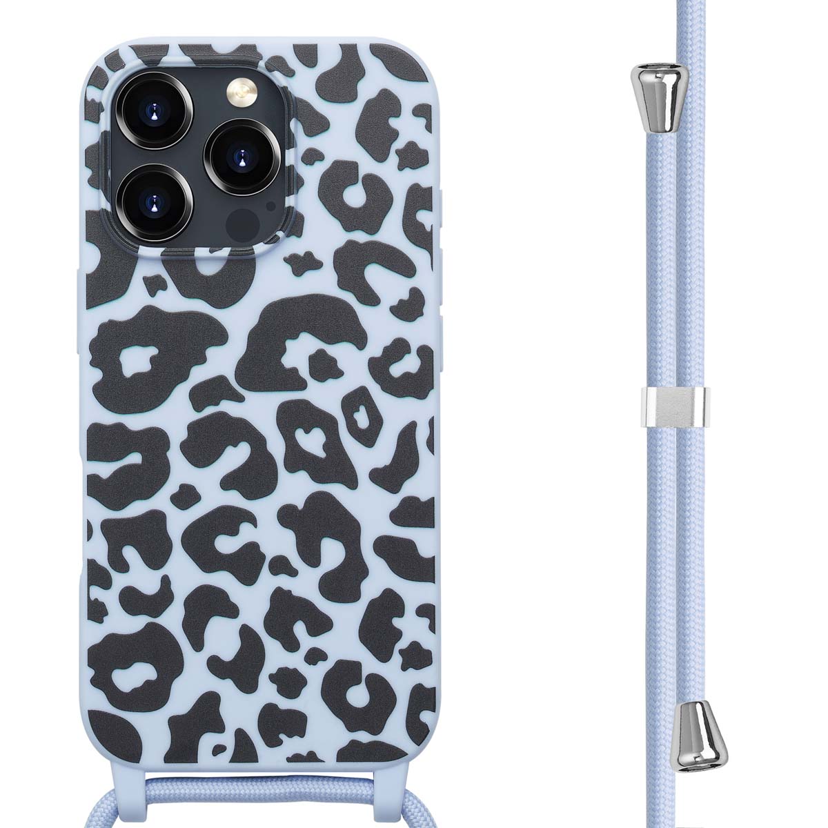 imoshion Coque design en silicone avec cordon Apple iPhone 16 Pro Max - Animal Lila
