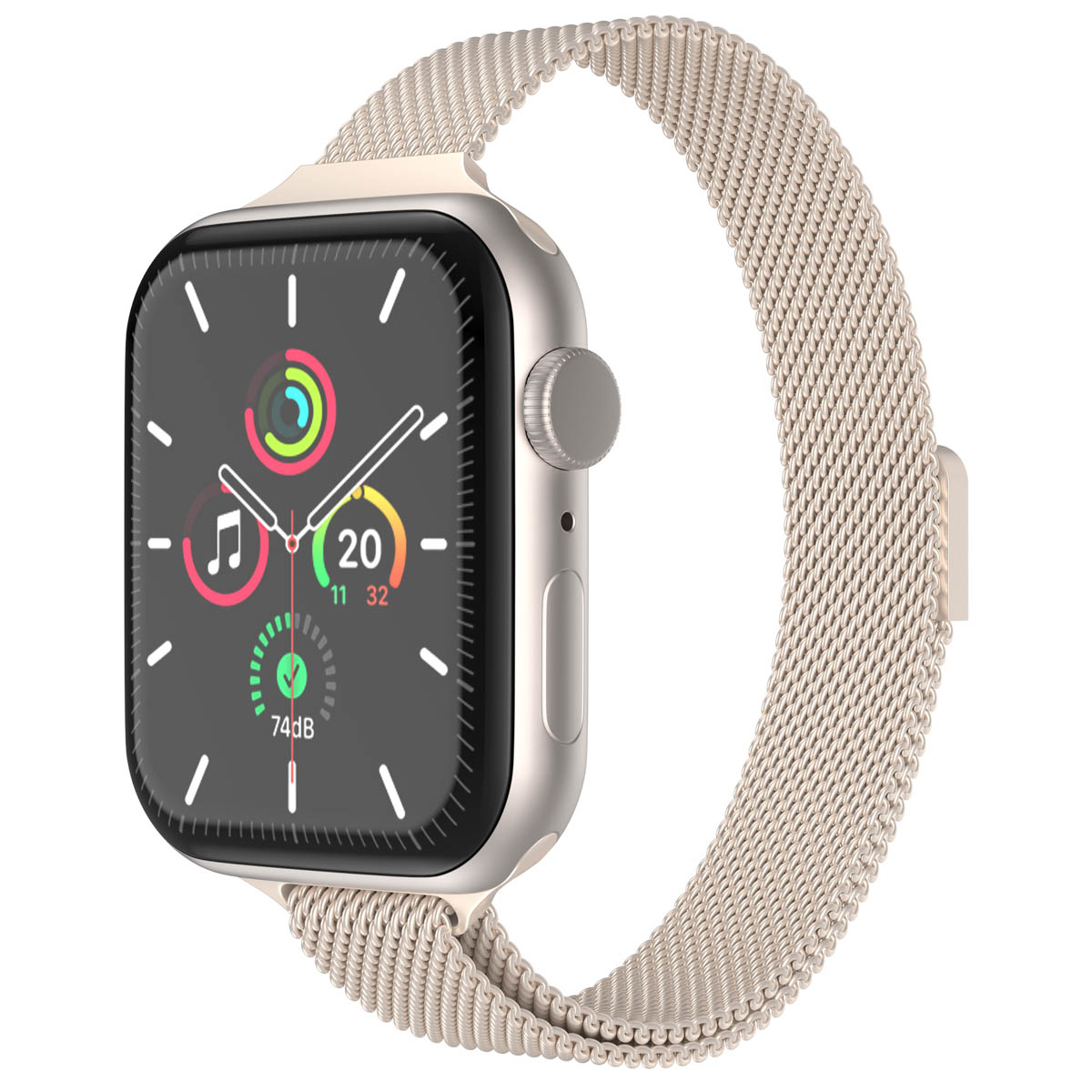 imoshion Slim Milanees bandje voor de Apple Watch | 38/40/41/42 mm - Starlight