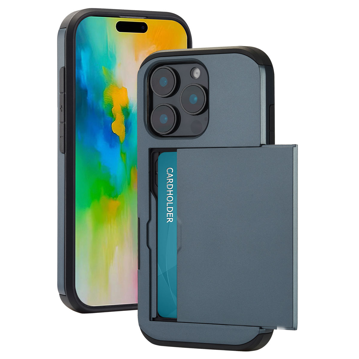 imoshion Backcover met pasjeshouder voor de Apple iPhone 16 Pro - Donkerblauw