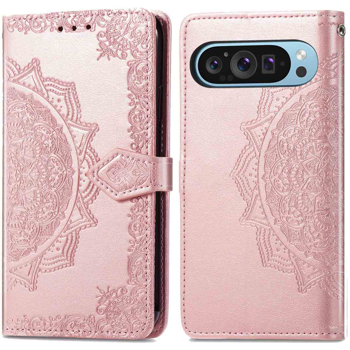 imoshion Mandala Bookcase voor de Google Pixel 9 Pro XL - Rosé Goud
