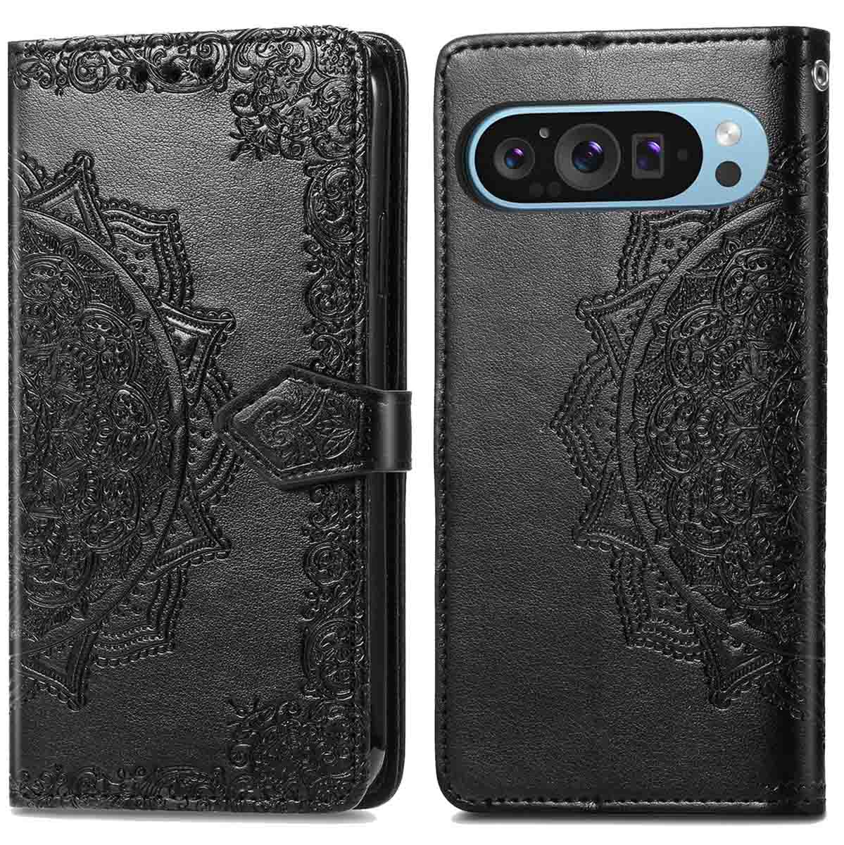 imoshion Mandala Bookcase voor de Google Pixel 9 Pro XL - Zwart