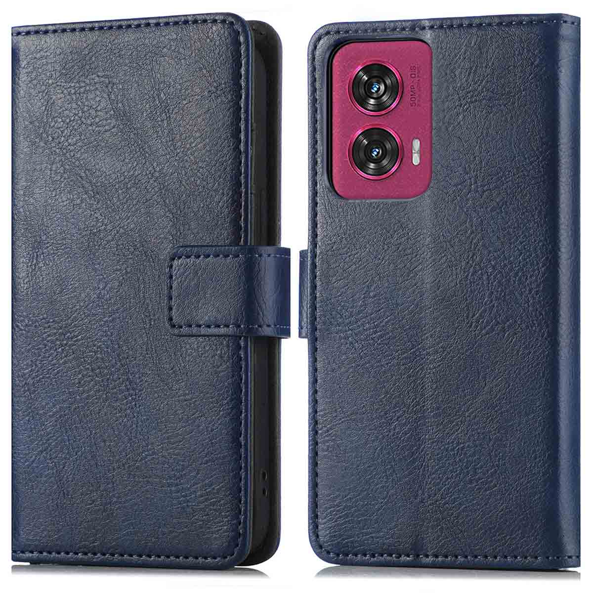 imoshion Luxe Bookcase voor de Motorola Edge 50 Fusion - Donkerblauw