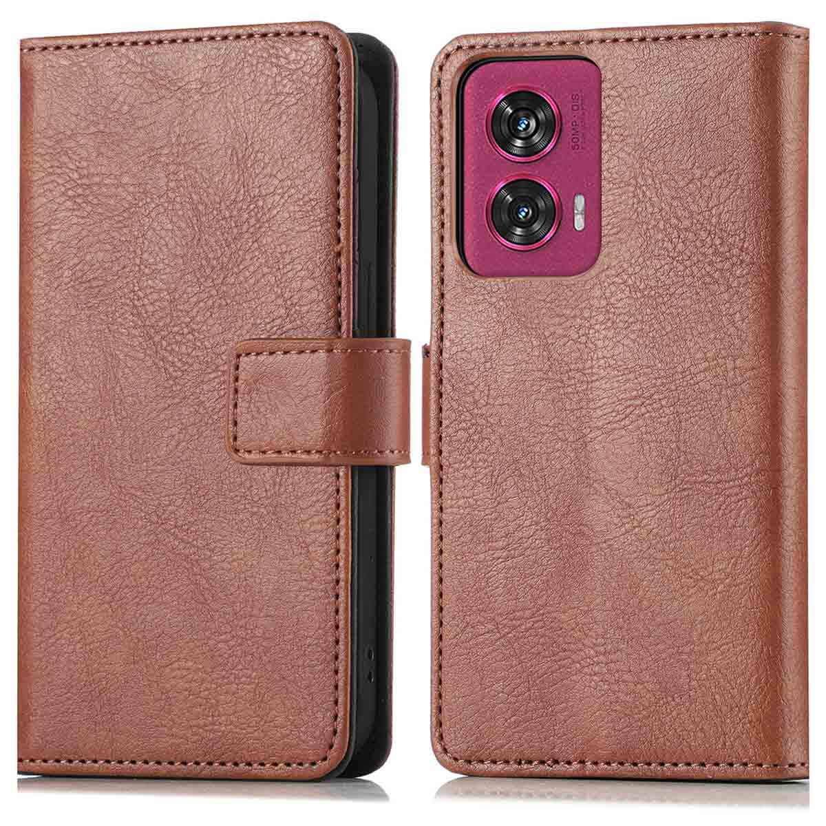 imoshion Luxe Bookcase voor de Motorola Edge 50 Fusion - Bruin