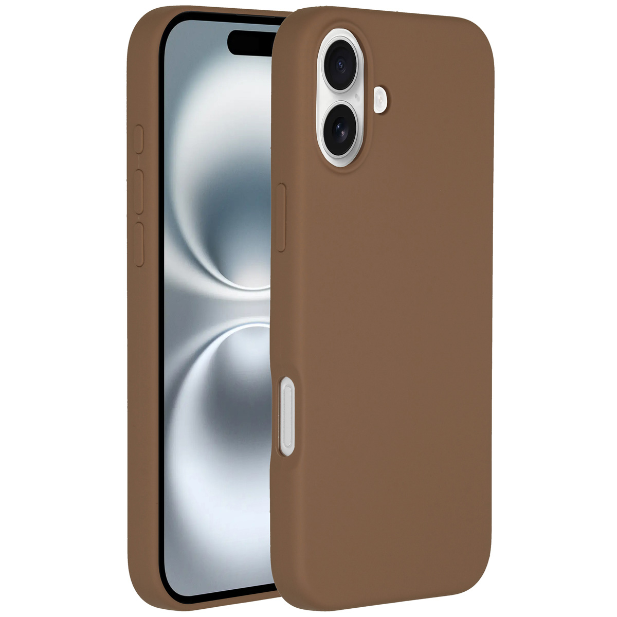 Accezz Coque Liquid Silicone avec MagSafe Apple iPhone 16 - Marron clair