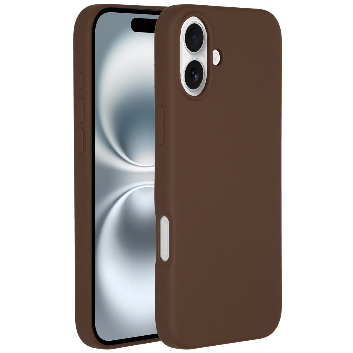 Accezz Liquid Silicone Backcover met MagSafe voor de Apple iPhone 16 - New Tea Brown