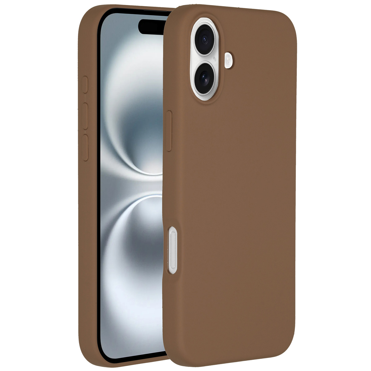 Accezz Coque Liquid Silicone avec MagSafe Apple iPhone 16 Plus - Marron clair