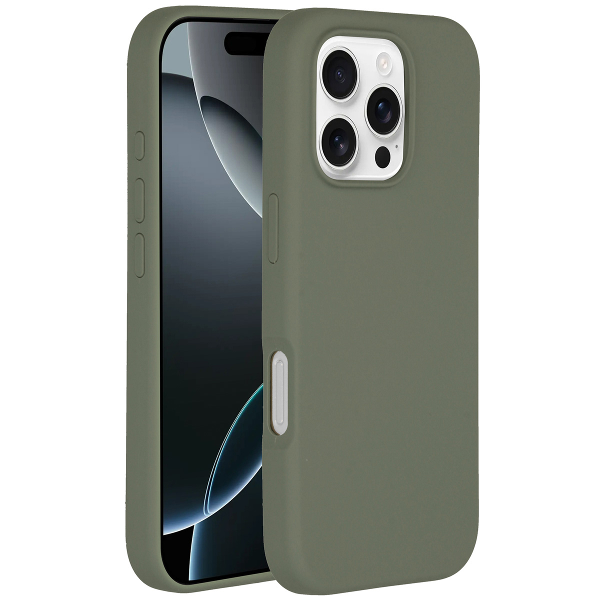 Accezz Liquid Silicone Backcover met MagSafe voor de Apple iPhone 16 Pro - Cooper Green