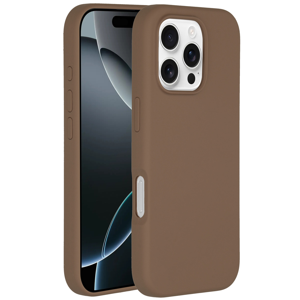 Accezz Coque Liquid Silicone avec MagSafe Apple iPhone 16 Pro Max - Marron clair