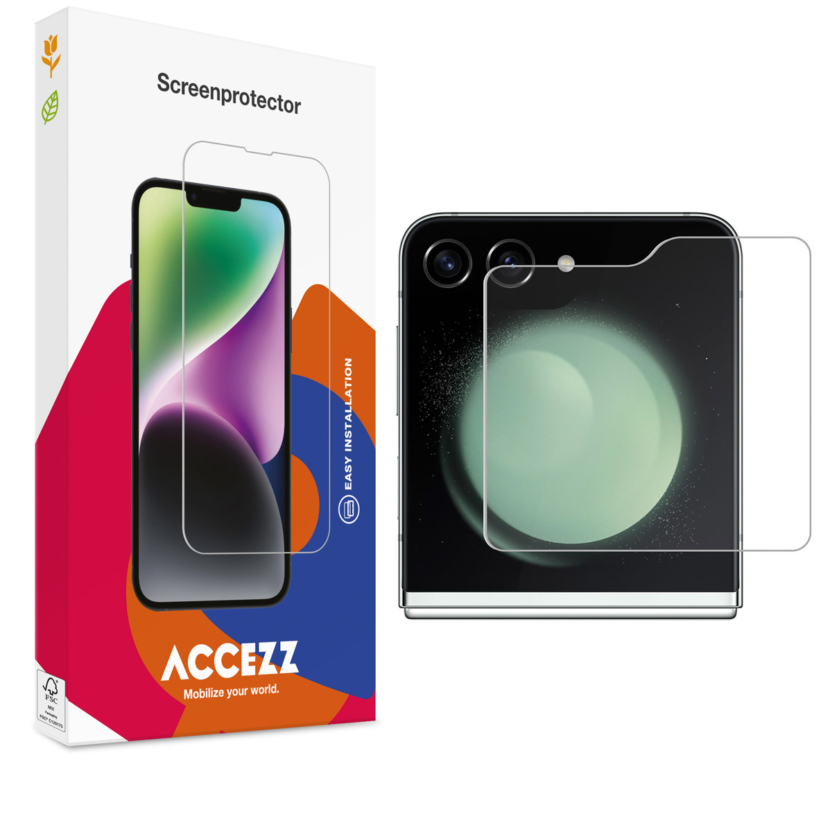 Accezz Gehard Glas Screenprotector voor de Samsung Galaxy Z Flip 5 / 6 / 7 FE