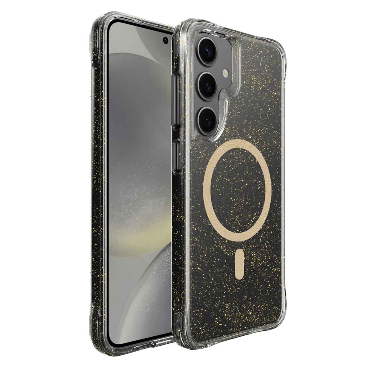 imoshion Clear Glitter Backcover met MagSafe voor de Samsung Galaxy S24 - Goud