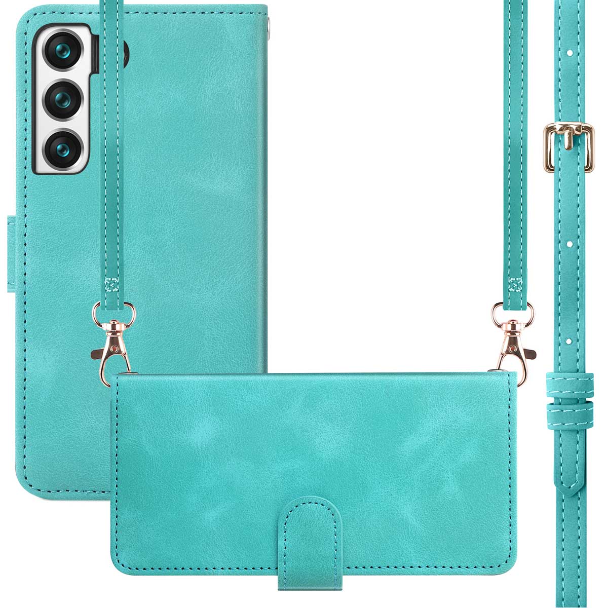 imoshion Bookcase met koord voor de Samsung Galaxy S21 FE - Turquoise