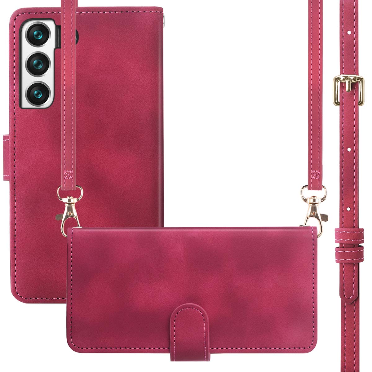 imoshion Bookcase met koord voor de Samsung Galaxy S21 FE - Rood