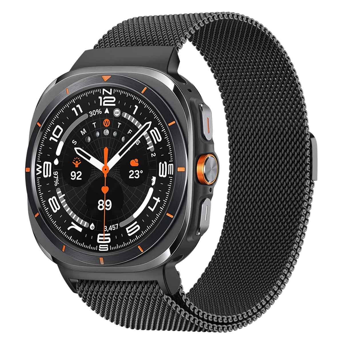 imoshion Bracelet magnétique milanais Samsung Galaxy Watch Ultra 2 (2026) / Ultra (2024/2025) - Noir