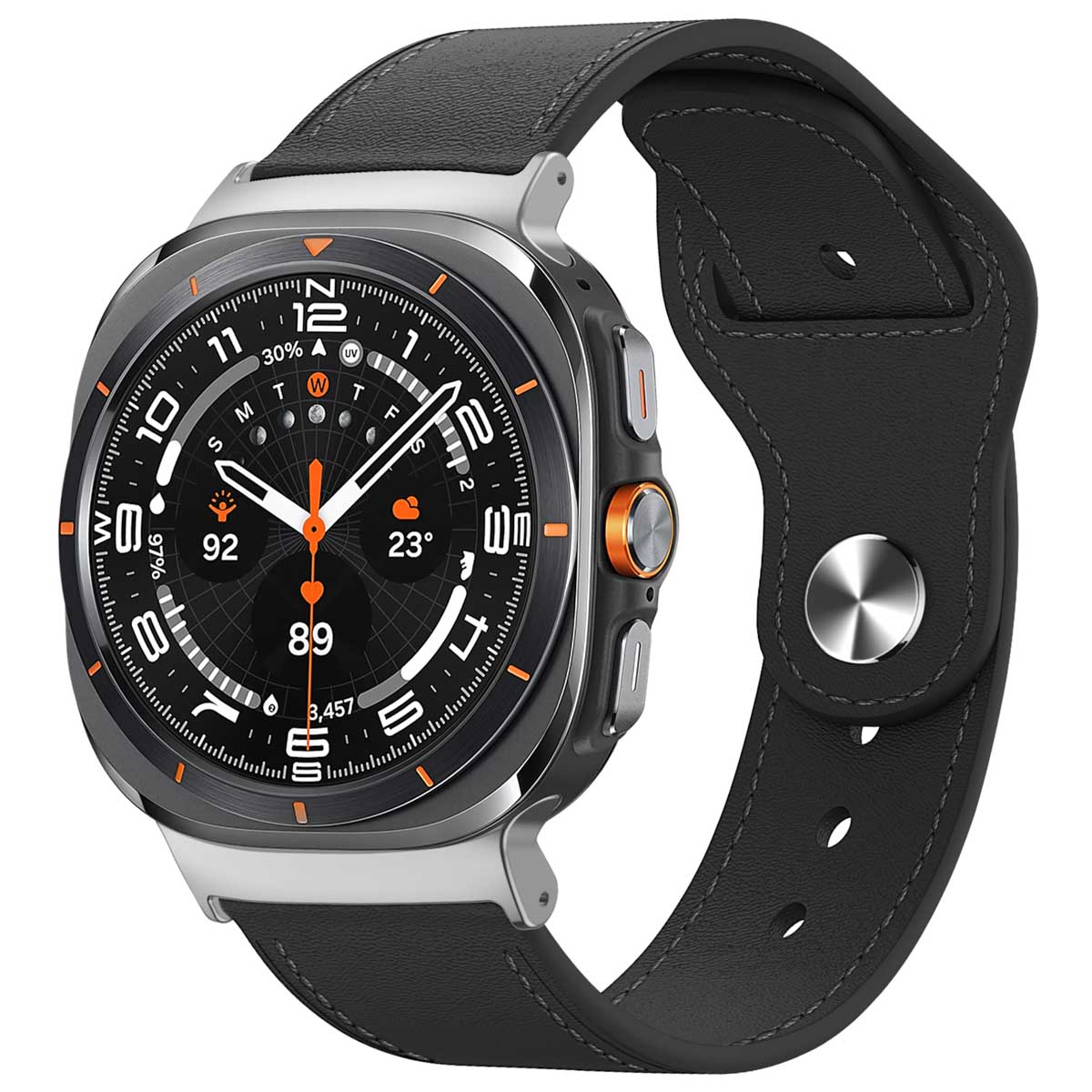 imoshion Bracelet cuir Samsung Galaxy Watch Ultra 2 (2026) / Ultra (2024/2025) - Noir
