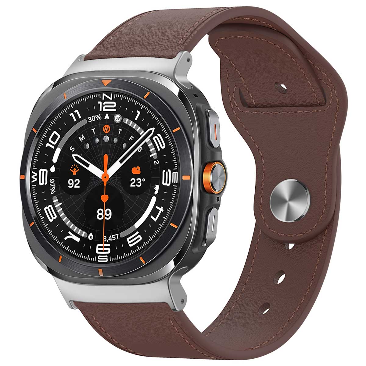 imoshion Bracelet cuir Samsung Galaxy Watch Ultra 2 (2026) / Ultra (2024/2025) - Marron foncé