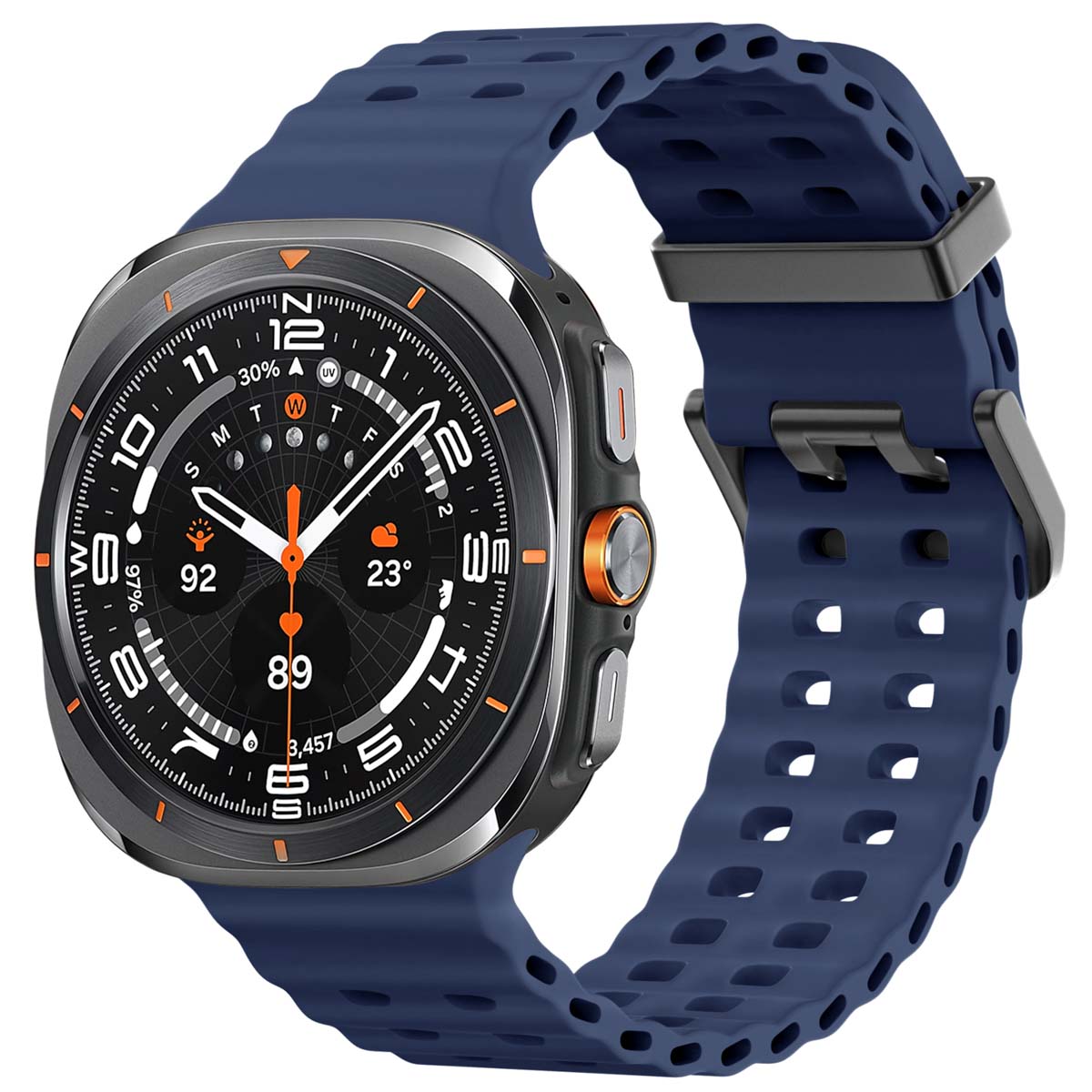 imoshion Ocean Siliconenband voor de Samsung Galaxy Watch Ultra 2 (2026) / Ultra (2024/2025) - Midnight Blue