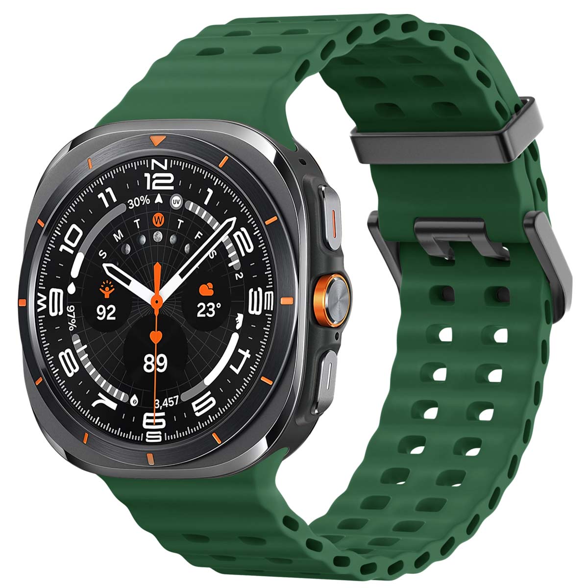 imoshion Ocean Siliconenband voor de Samsung Galaxy Watch Ultra 2 (2026) / Ultra (2024/2025) - Donkergroen