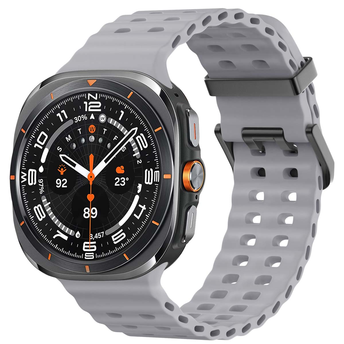 imoshion Bracelet Ocean en silicone Samsung Galaxy Watch Ultra 2 (2026) / Ultra (2024/2025) - Brown Gray