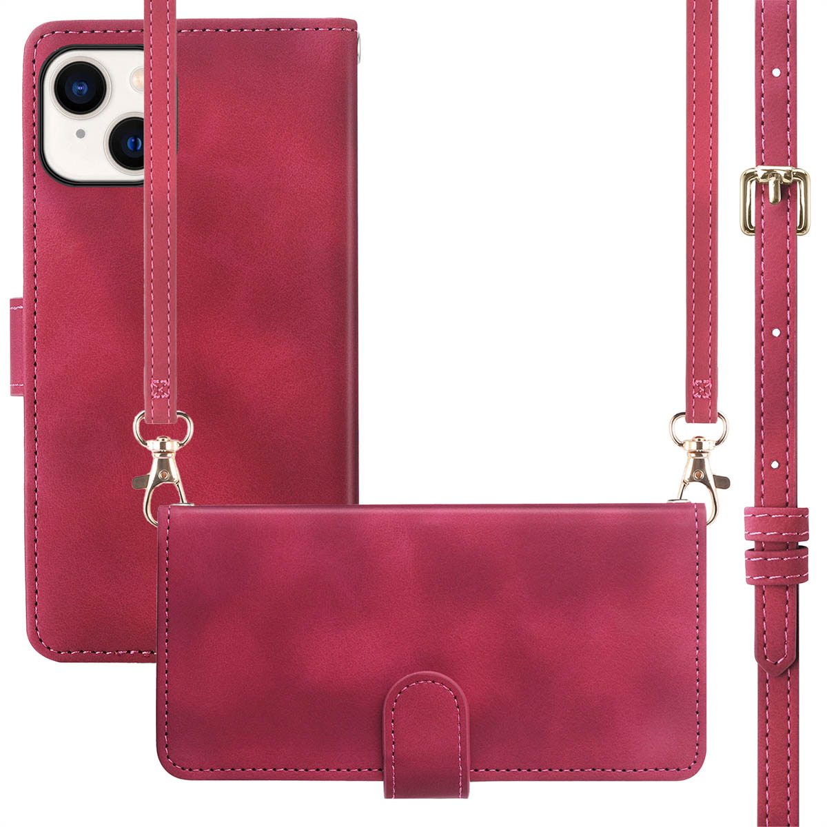imoshion Bookcase met koord voor de Apple iPhone 15 - Rood