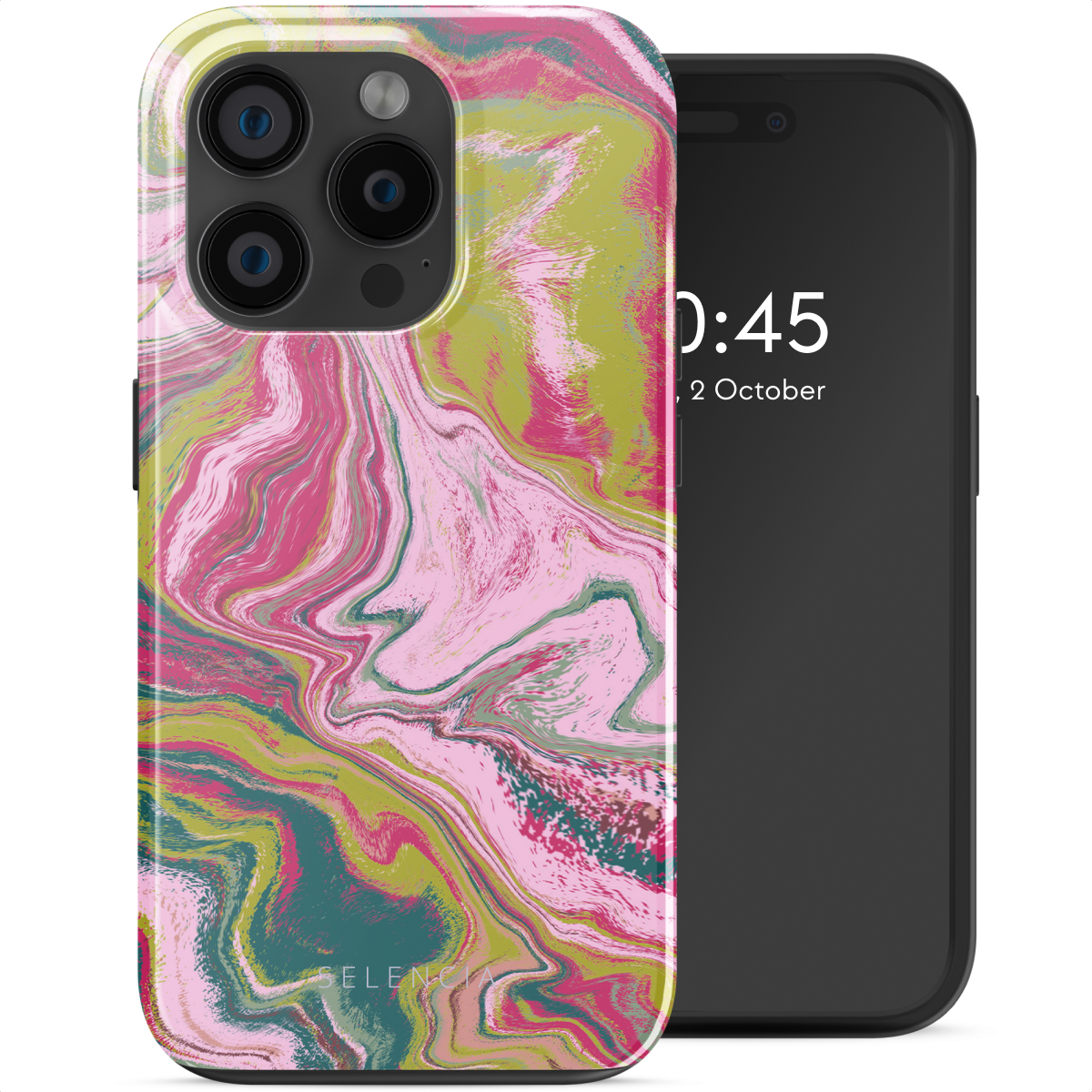 Selencia Coque arrière Vivid avec MagSafe Apple iPhone 15 Pro - Marble Pink