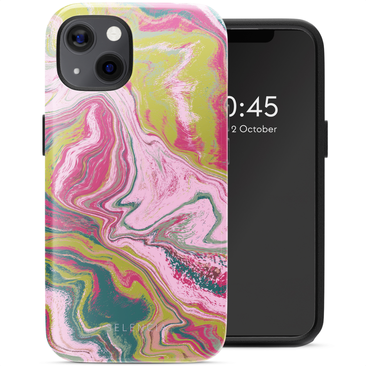 Selencia Coque arrière Vivid avec MagSafe Apple iPhone 13 - Marble Pink