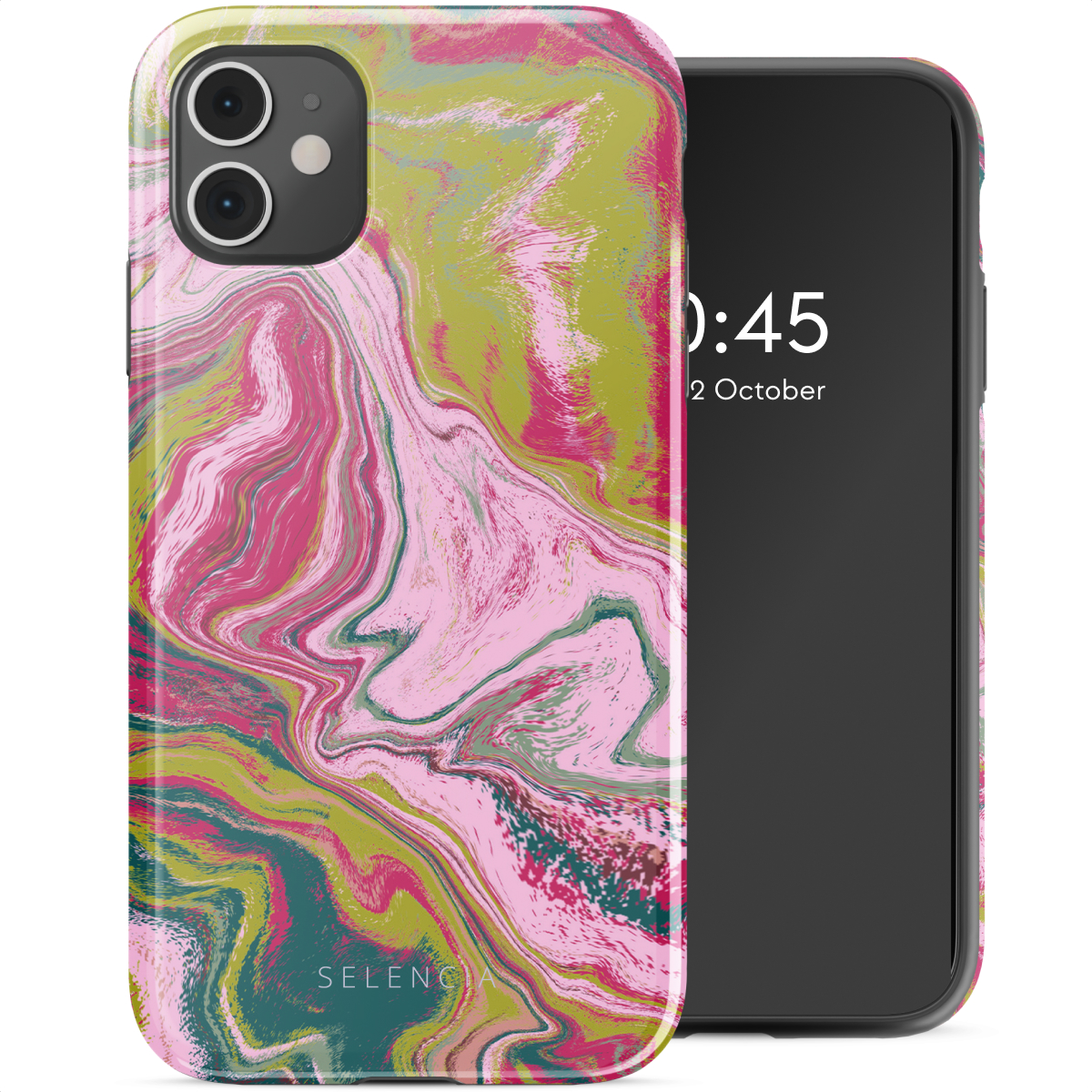 Selencia Vivid Backcover voor de Apple iPhone 11 - Marble Pink