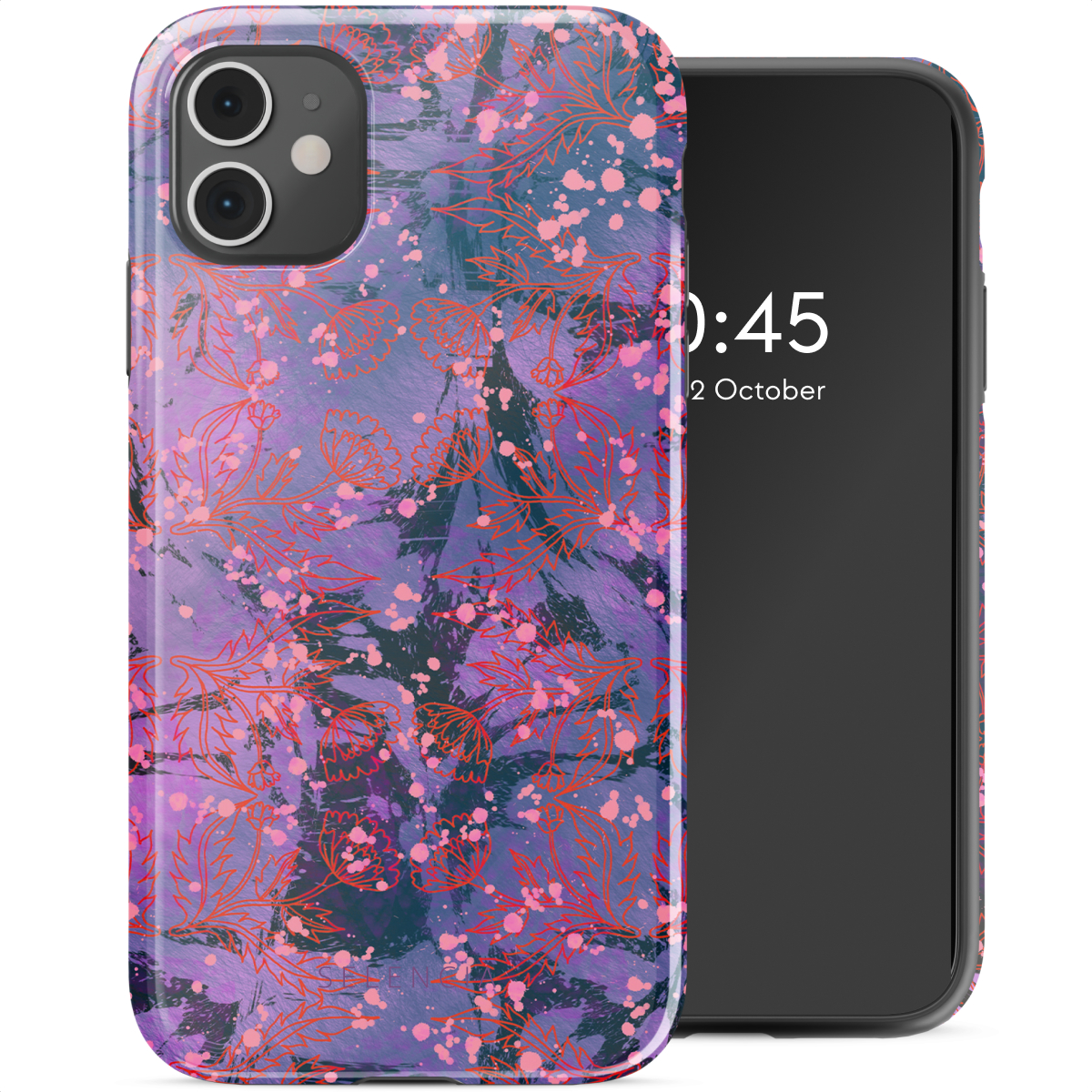 Selencia Vivid Backcover voor de Apple iPhone 11 - Fresh Paint Flower Orange