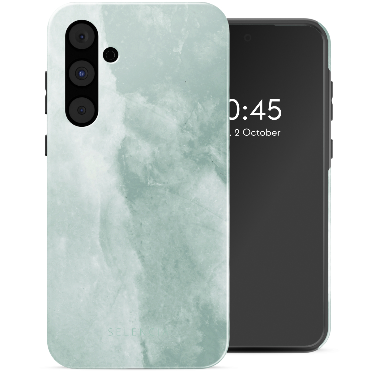 Selencia Coque arrière Vivid Samsung Galaxy A55 - Marble Grayed Jade