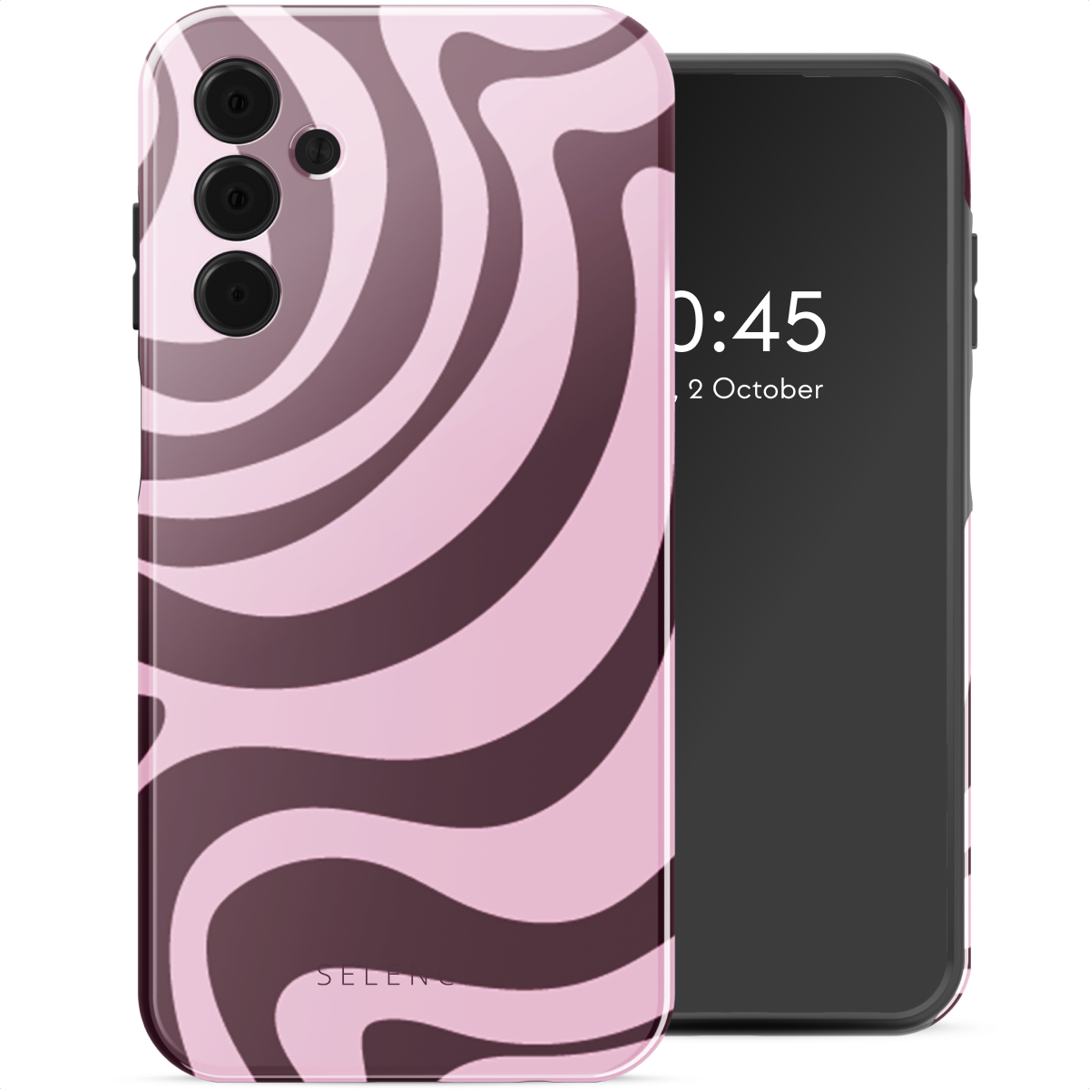 Selencia Coque arrière Vivid Samsung Galaxy A15 (5G) - Wavy Swirl Pink Plum