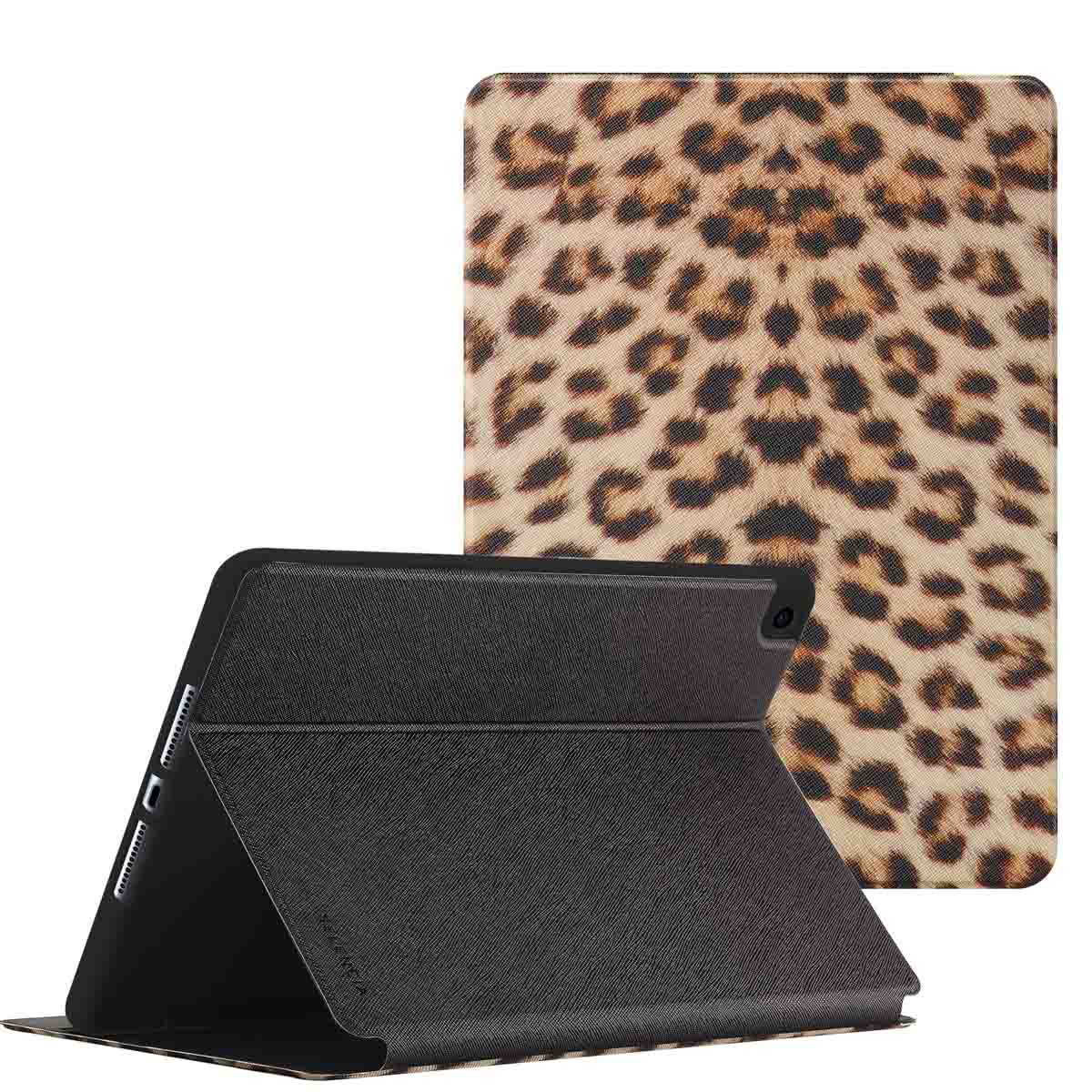 Selencia Vivid tablethoes voor de Apple iPad 9 (2021) 10.2 inch / iPad 8 (2020) 10.2 inch / iPad 7 (2019) 10.2 inch - Wild Leo