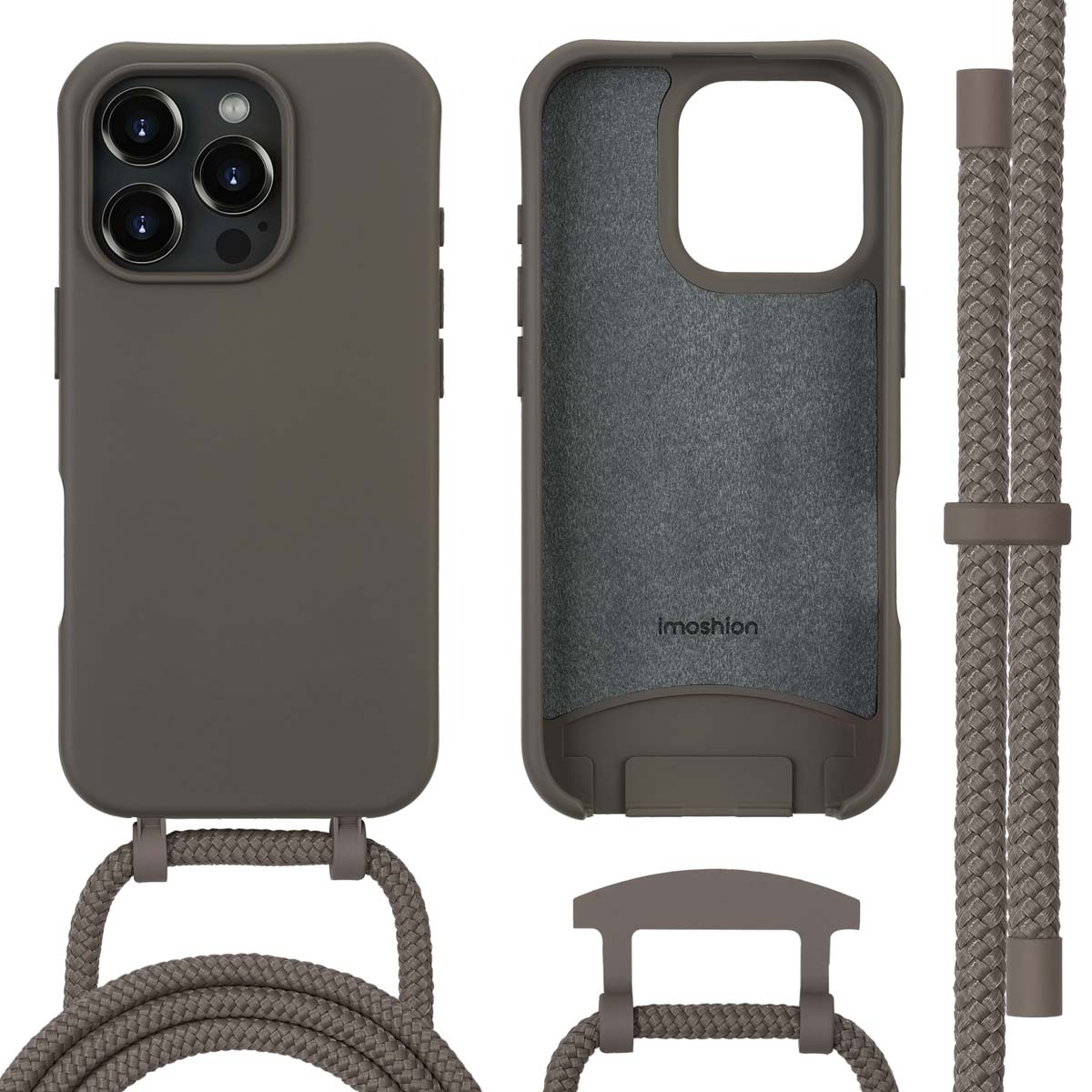 imoshion Color Backcover met afneembaar koord met MagSafe voor de Apple iPhone 16 Pro Max - Black Coffee