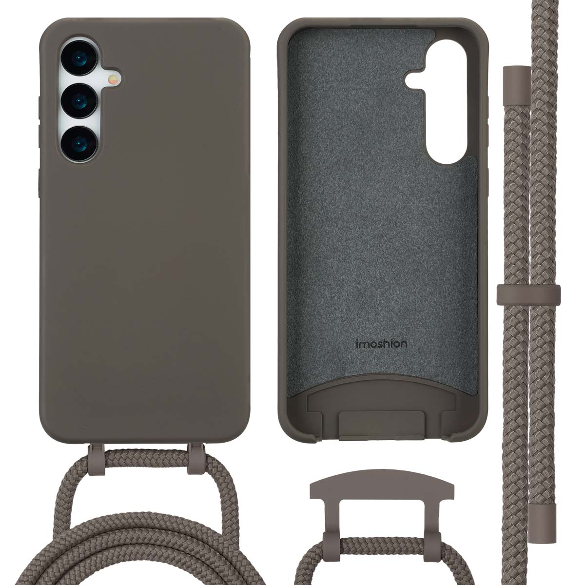 imoshion Coque de couleur avec cordon amovible Samsung Galaxy A55 - Black Coffee