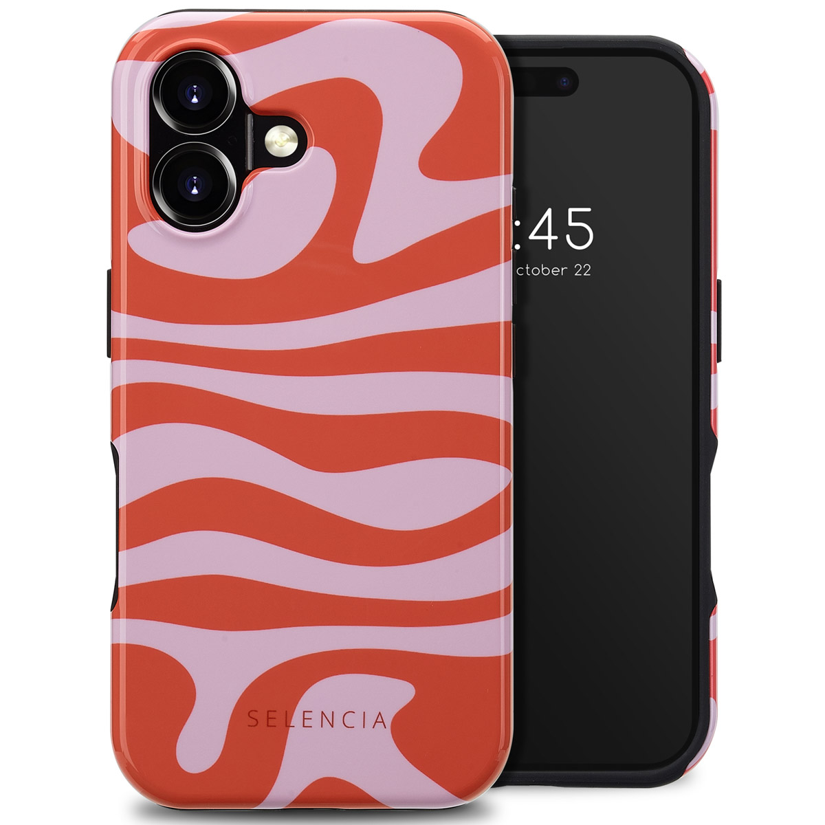 Selencia Coque arrière Vivid avec MagSafe Apple iPhone 16 - Dream Swirl Pink