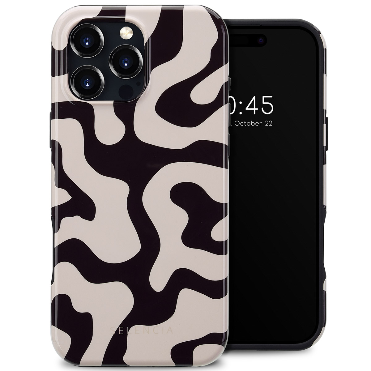 Selencia Vivid Backcover met MagSafe voor de Apple iPhone 16 Pro Max - Art Wave Black