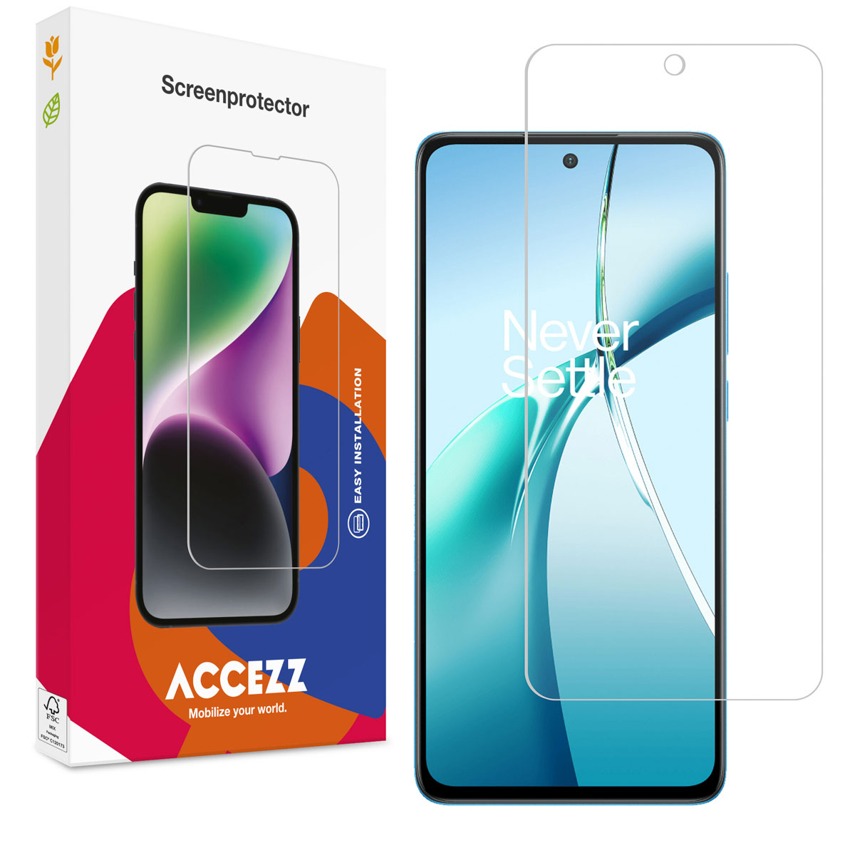 Accezz Protection d'écran en verre trempé OnePlus Nord CE 4 Lite 5G