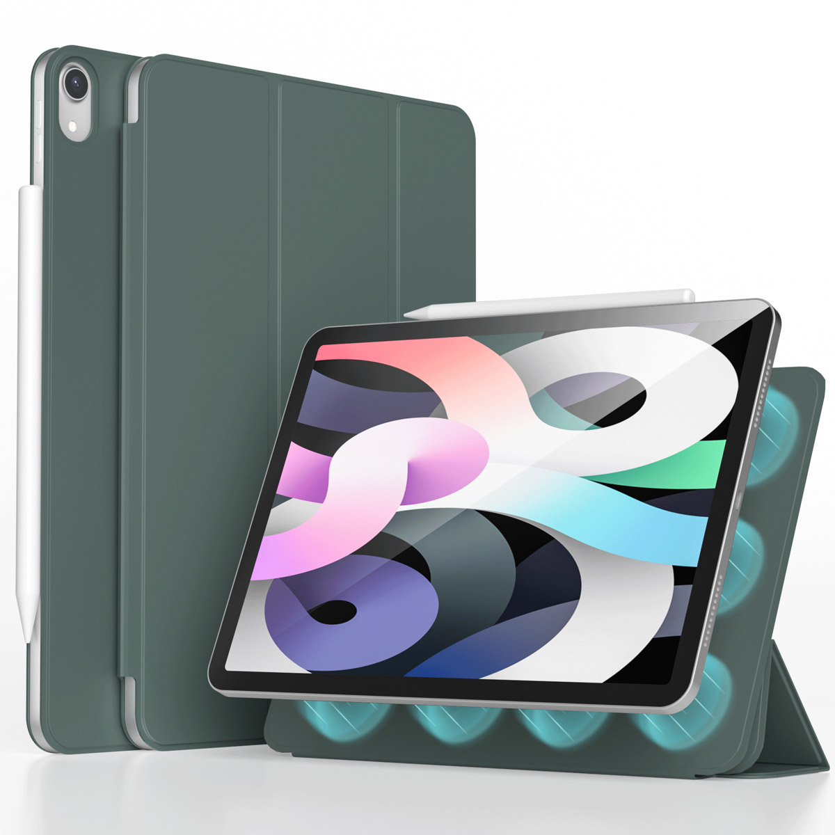 imoshion Magnetic Bookcase voor de Apple iPad 11 (2025) 11 inch A16 / iPad 10 (2022) 10.9 inch - Donkergroen