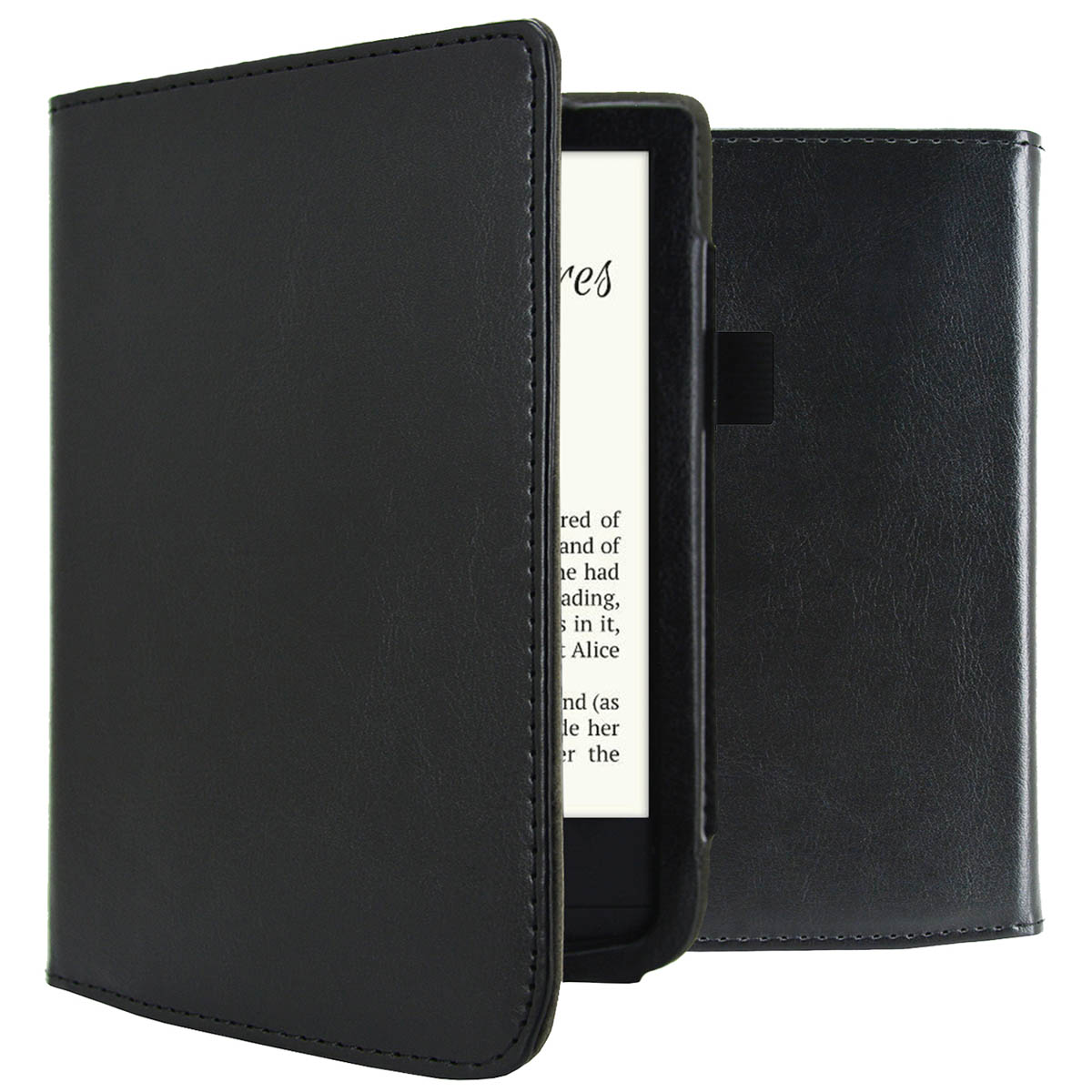 imoshion Vegan Leather Bookcase voor de Pocketbook Touch Lux 5 / HD 3 / Basic Lux 4 / Vivlio Lux 5 - Zwart