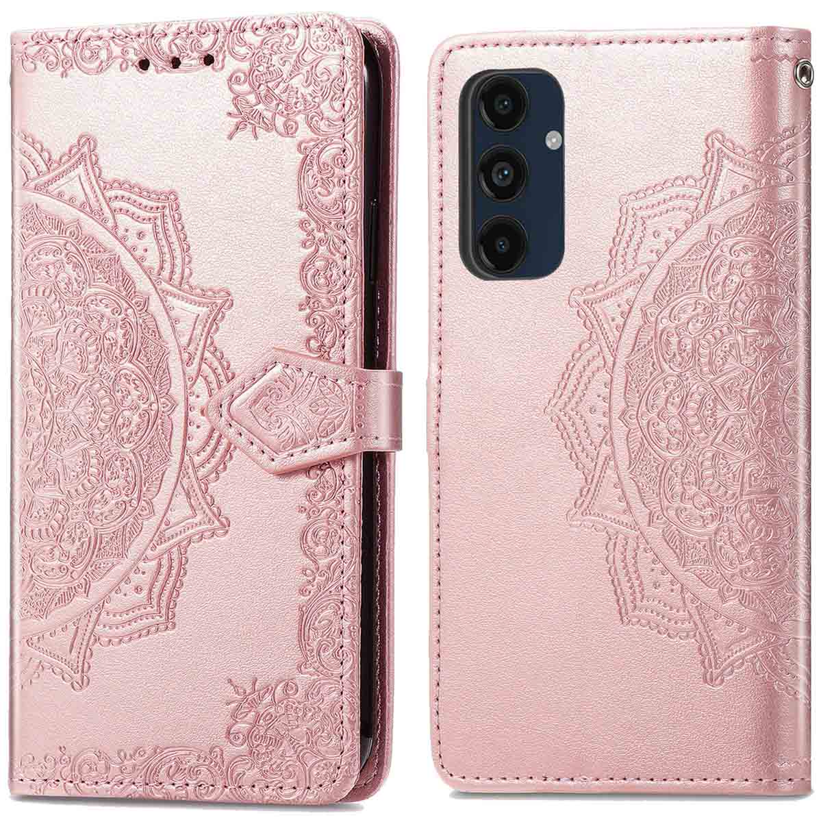 imoshion Mandala Bookcase voor de Samsung Galaxy S24 FE - Rosé Goud