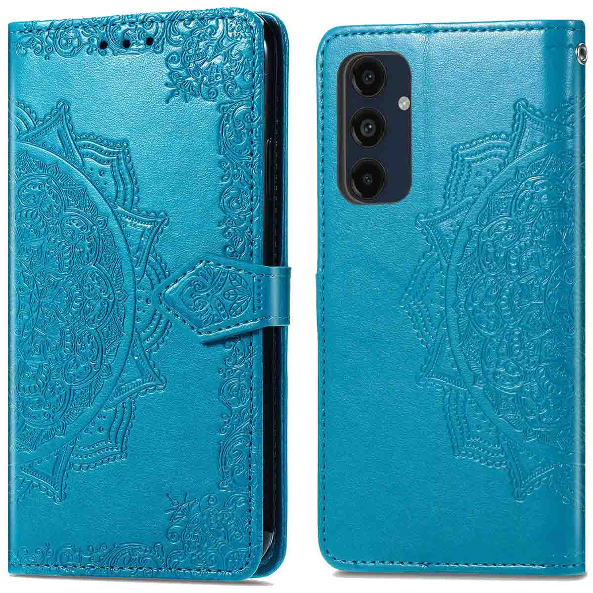 imoshion Mandala Bookcase voor de Samsung Galaxy S24 FE - Turquoise