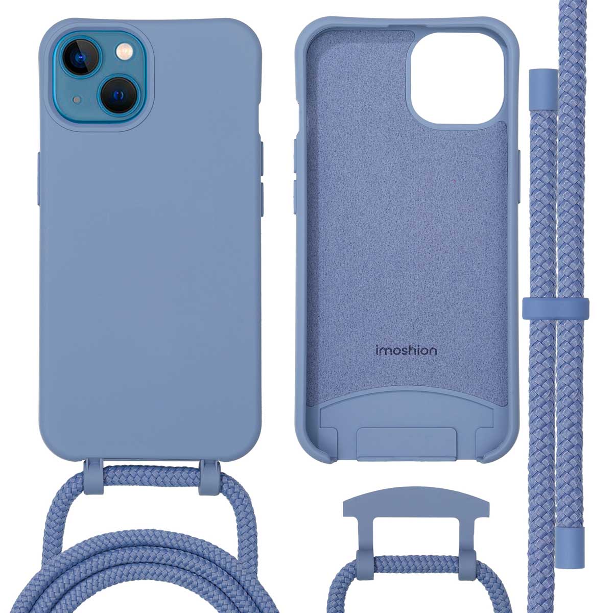 imoshion Color Backcover met afneembaar koord met MagSafe voor de Apple iPhone 13 - Ash Blue